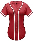 babyhealthy Womens Baseball Jersey Button Down