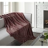 Crafted by Catherine Mauve Heavyweight Chenille Throw 50" x 60"