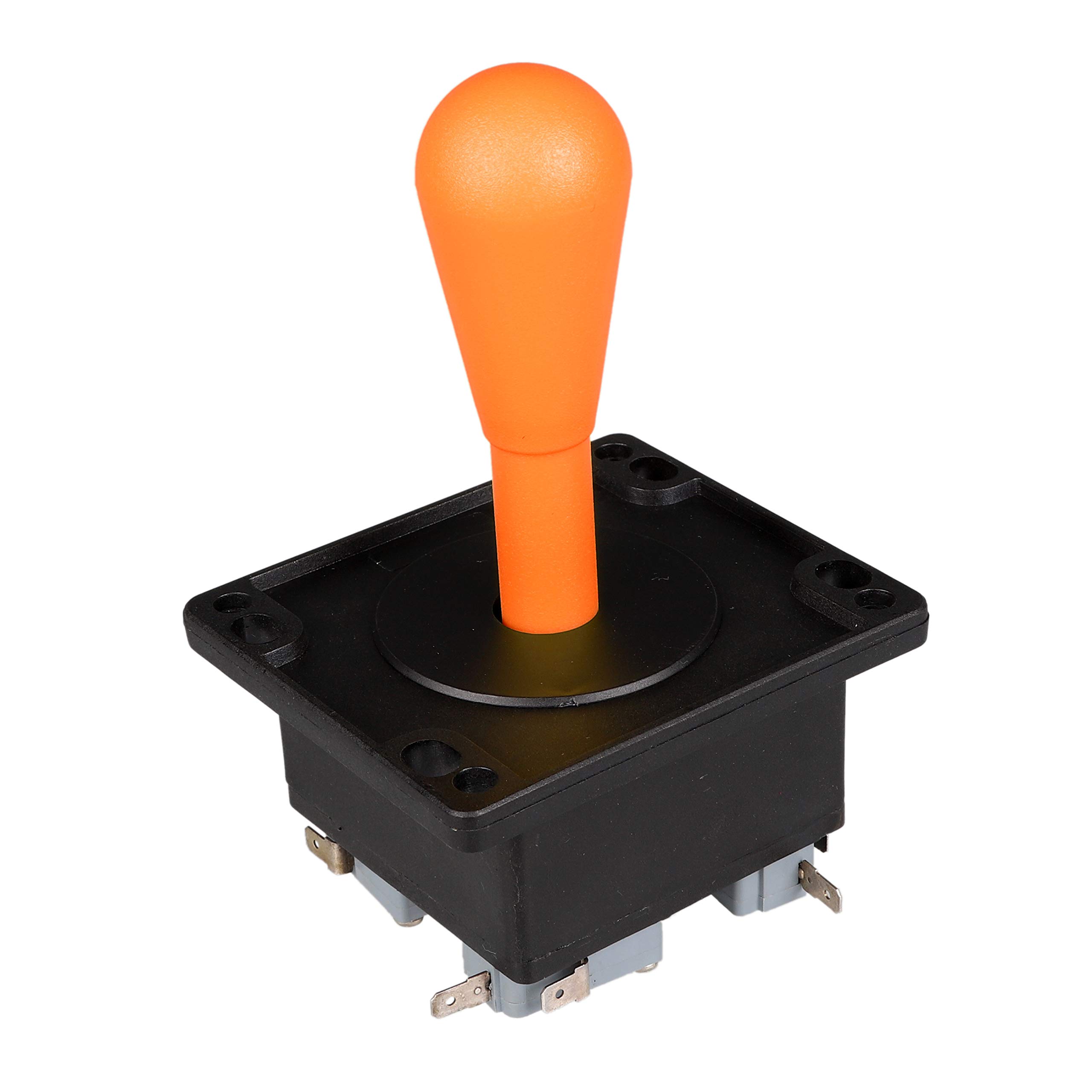 EG STARTS American Style Arcade Competition 2Pin Bat Joystick Switchable from 8 Ways Operation, Elliptical Handle, Precision 8-Way 0.187" (4.8mm) Terminal (Orange)