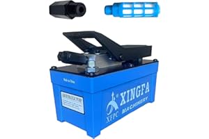 XFPC Air Hydraulic Pump 10,000 PSI 1.7L Reservoir NPT 3/8" Oil Outlet, NPT 1/4" Inlet, Hydraulic Pump Air Hydraulic Foot Pump Made of Aluminum, Blue