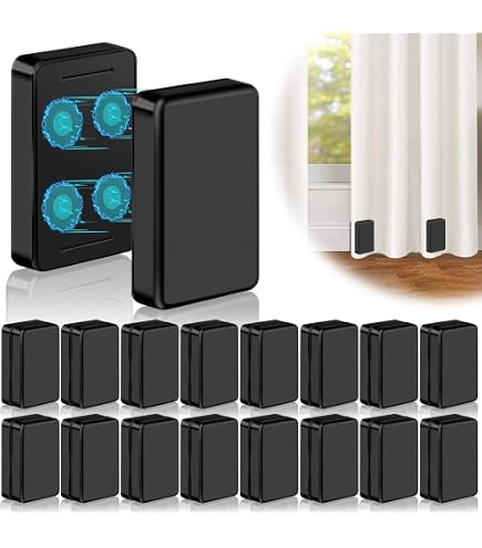 8 Pairs Strong Magnetic Curtain Clips - Heavy Duty Weights To Block Light For Indoor & Outdoor Curtains, Gazebos