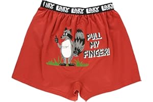 Lazy One Funny Animal Boxers, Humorous Underwear, Novelty Boxer Shorts, Gag Gifts for Men