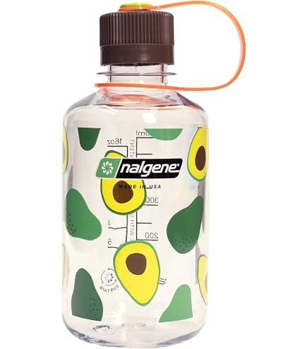 Nalgene Tritan 32 Oz Narrow Mouth Water Bottle - BPA-Free, Grey/Black, Loop-Top Cap