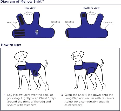 mellow shirt dog anxiety calming wrap