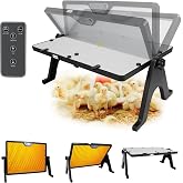 180W Radiant Chicken Coop Heater Energy-Efficient Winter Heating, Safer Alternative to Brooder Lamps, Heater with 2 Heating Plates for Chick Kitten Puppy Pets Animals