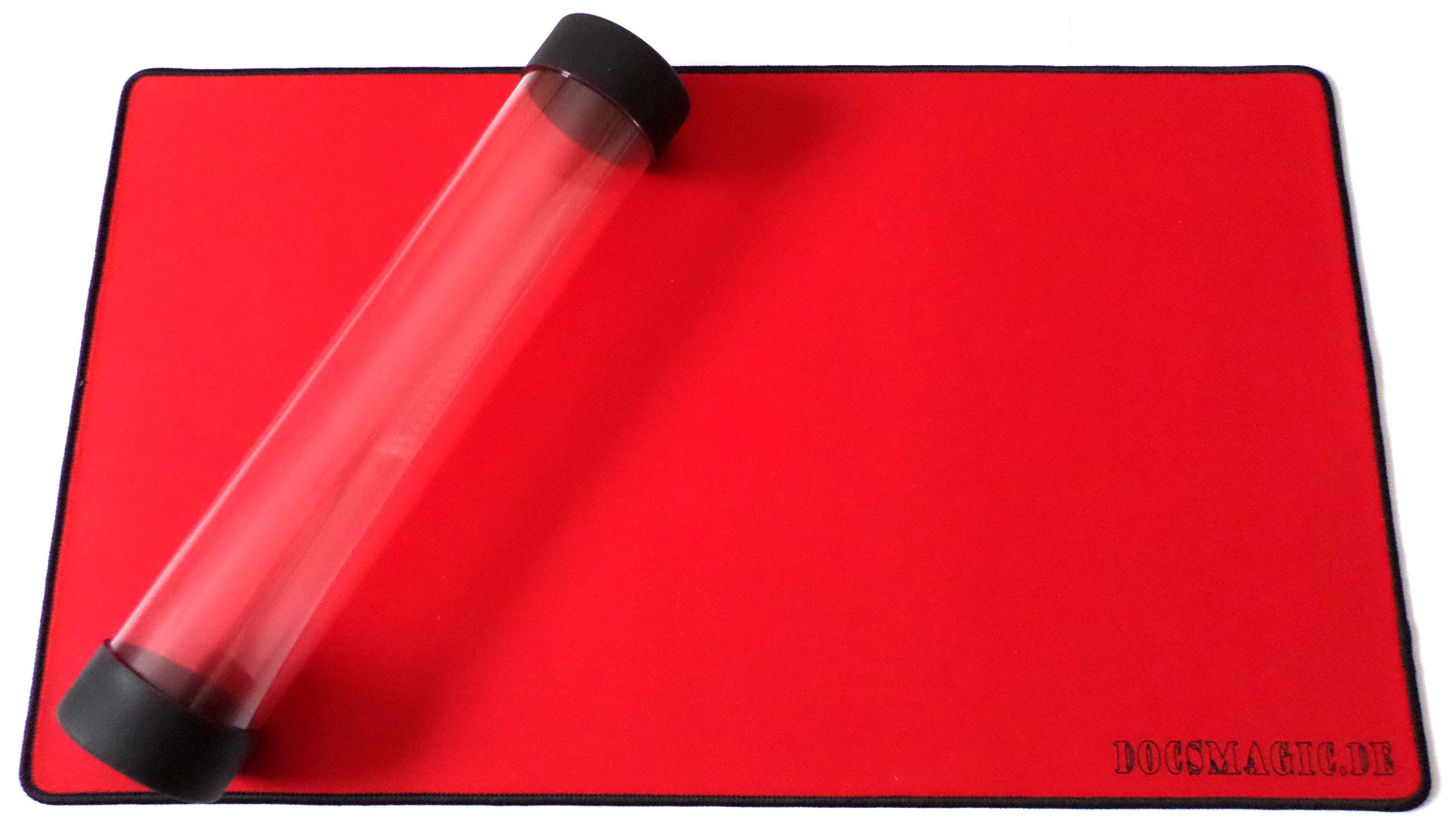 docsmagic.de Premium Playmat + Tube Big Transparent Red - 60 x 34 cm