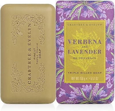 Crabtree & Evelyn Verbena & Lavender Soap 158g Vegetable Base Shea Cocoa Butter