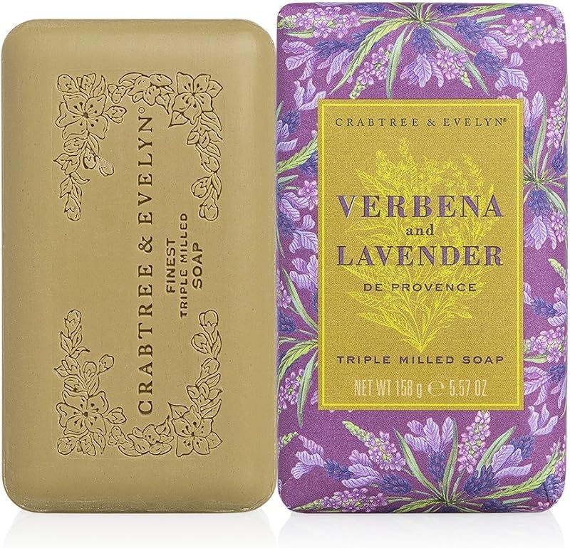 Crabtree & Evelyn Verbena & Lavender Soap 158g Vegetable Base Shea Cocoa Butter