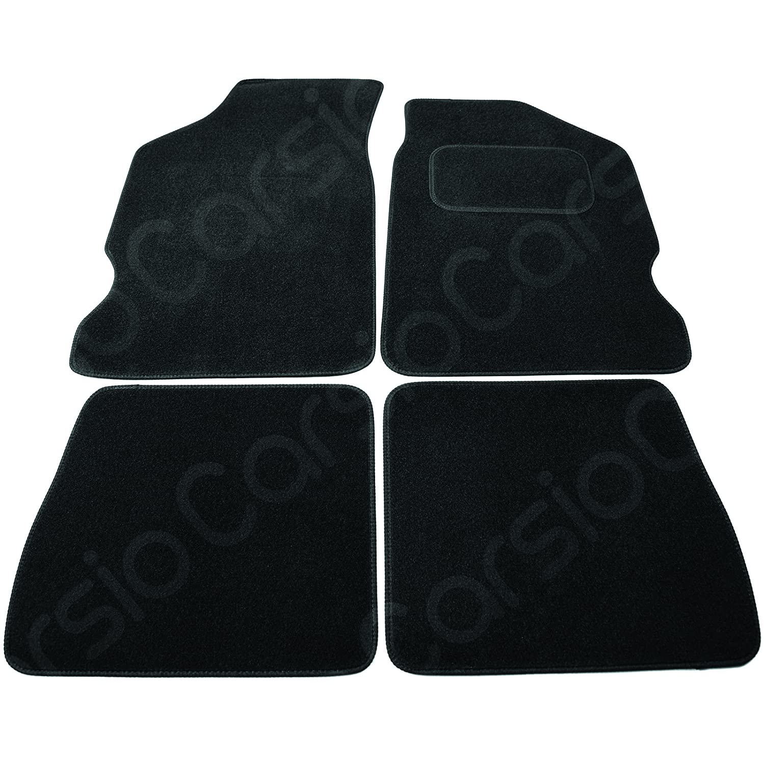 Carsio Carpet Car Mats For Citroen Saxo 1996 2003 Tailored Fit Floor Mat Complete Accessory Black Custom Fitted - All Weather, Anti-Slip Backing & Black Trim