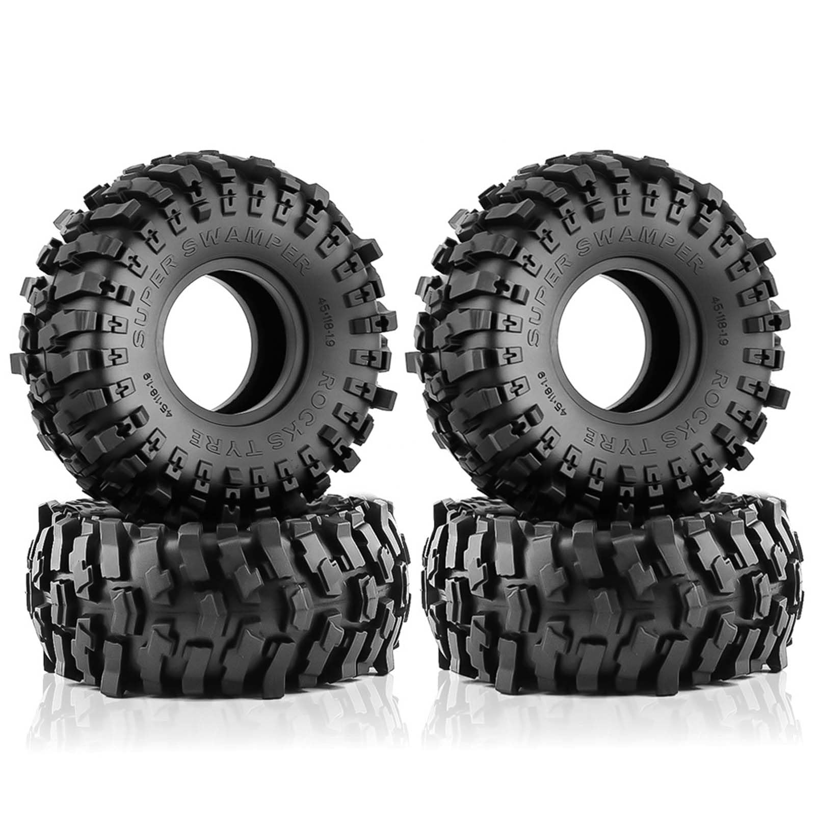 KEEDA 1.9 Inch Rubber Tyres 118 x 45 mm Tyres for D90 TRX4 SCX10 Pro Capra Gen8 VS4-10 FCX10 1/10 RC Crawler Car