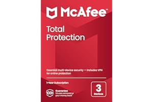 McAfee Total Protection 2023 | 3 Devices | Antivirus Internet Security Software | Unlimited VPN | 1 Year Subscription | By Po