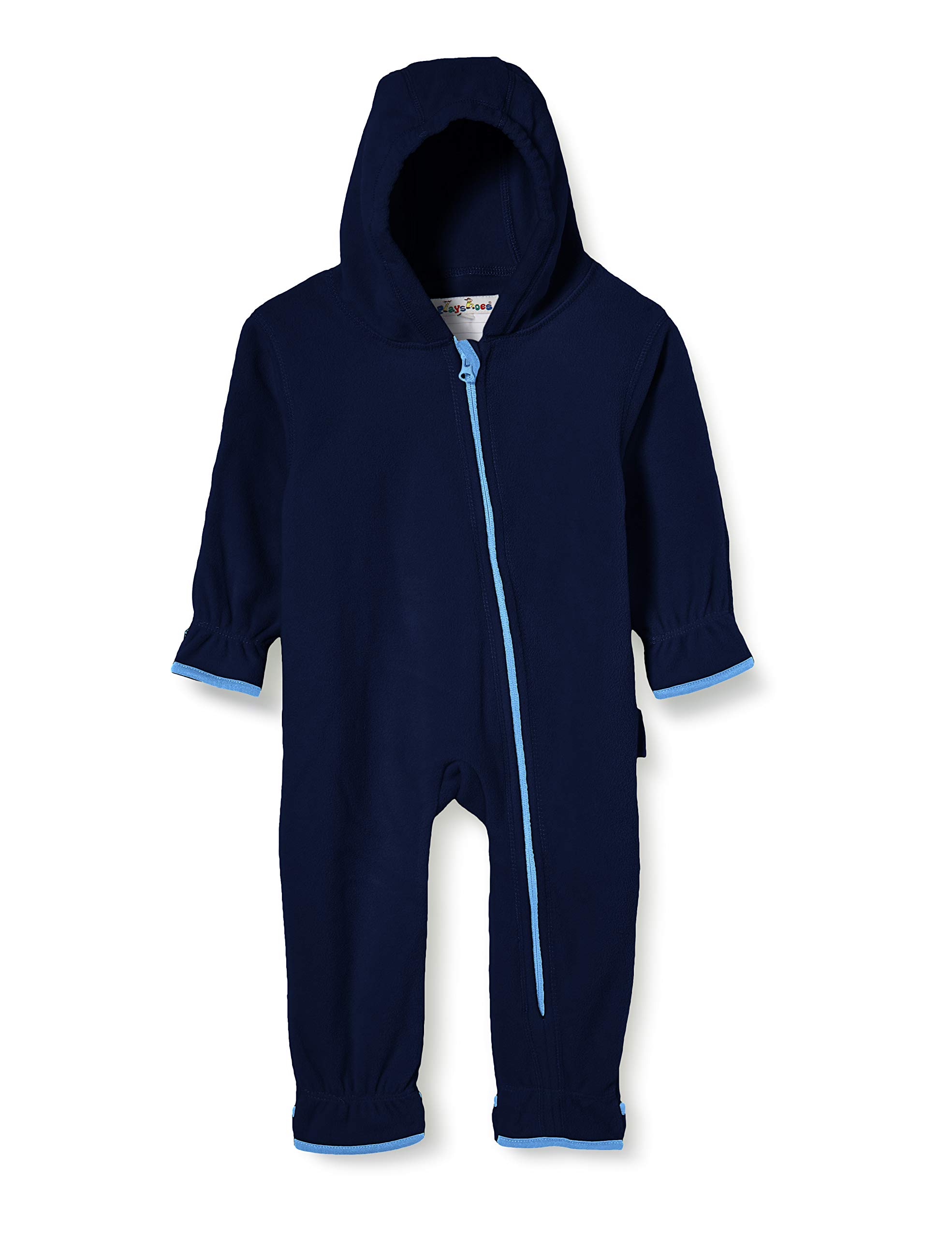 Playshoes Unisex Baby All-in-One Fleeceoverall Overall, Blue (Navy), 9-12 Months (Manufacturer Size:80 cm)