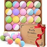 Bath Bombs for Women Gift Set, 20 Pcs Natural Bath Bombs with 10 Unique Scents, Handmade Fizzies with Shea Butter for Skin Moisturizing, Organic Relaxing Bubble Bath, Spa Gift for Mom Wife Girlfriend