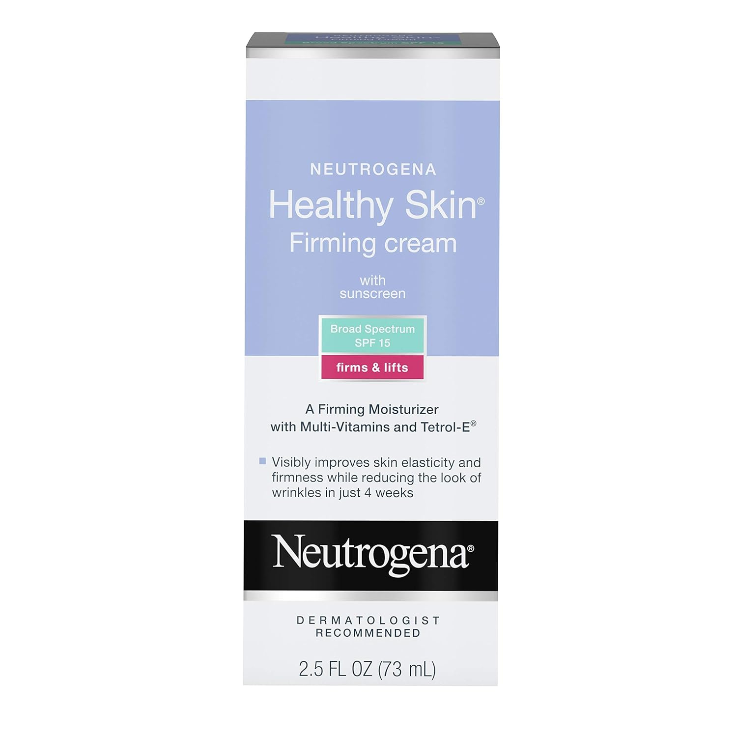 Neutrogena Healthy Skin Glycerin & Green Tea Firming Face Cream Moisturizer & Neck Cream with SPF 15 Sunscreen - Anti Wrinkle Cream, Face Moisturizer for Dry Skin & Neck Firming Cream, 2.5 fl. oz: Beauty
