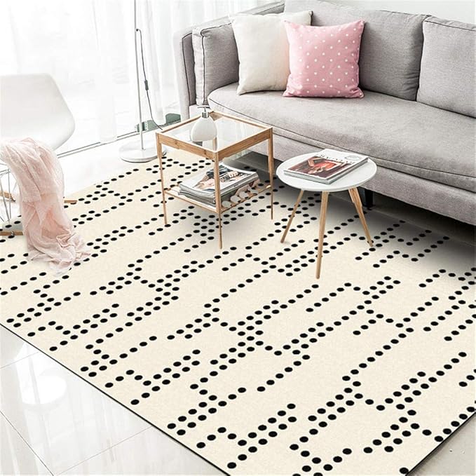 WQBBB washable Living Room Rugs Simple cream white decoration rugs