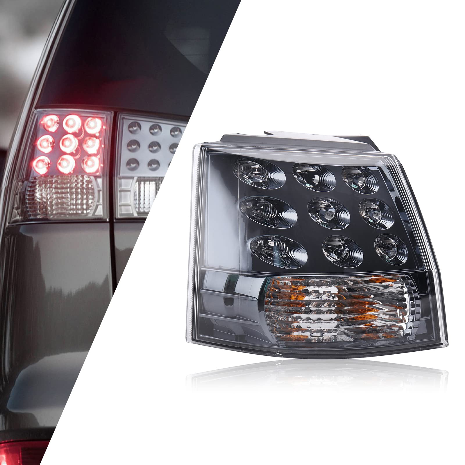 Photo 1 of MotorFansClub Left Outer LED Tail Light Fit for Mitsubishi Outlander EX 2007 2008 2009 2010 2011 2012 2013 Driver Side Taillight Rear Lamp Brake Stop Turn Signal Light Assembly