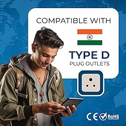 Orei Grounded Universal 2 in 1 Plug Adapter Type D