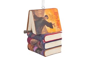 Hallmark Harry Potter Stacked Books with Wand Christmas Ornament,Resin, 2.23 x 2.75 x 2.28 inches, (0002HCM9130)