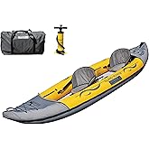 Advanced Elements - Island Voyage 2 Inflatable Kayak - Recreational Convertible Kayak - for 1 or 2 Person - 11 ft - Yellow