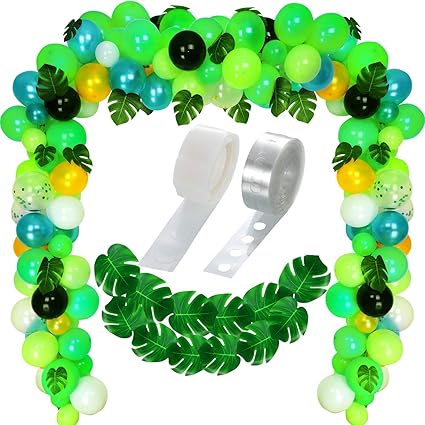 Amazon Com 120 Pieces Jungle Theme Party Balloons Decorative