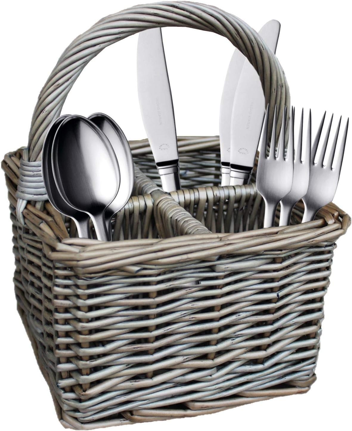 Wrenbury Cutlery Basket Cutlery Tray Utensil Holder with 4 Compartments