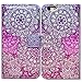 Bcov iPhone 6S Case,iPhone 6 Case, Pink Mandala Flower Card Slot Wallet Leather Cover Case for iPhone 6 6S
