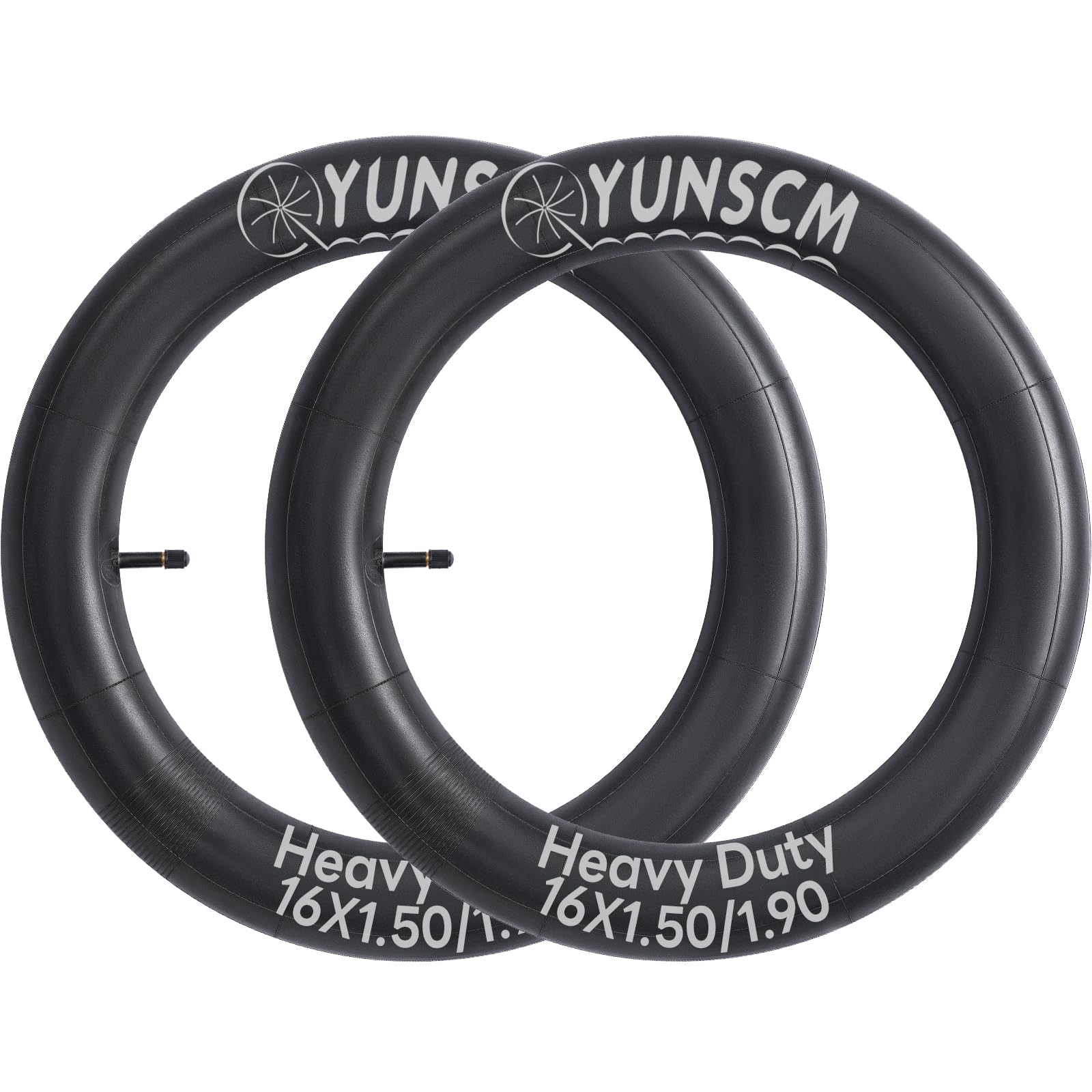 2-PCS 16" Heavy Duty Bike Tire Tubes 16x1.50/1.90 AV32MM Schrader Valve Premium Butyl Rubber Inner Tubes 16 Bicycle Tubes Compatible with 16x1.50 16x1.75 16x1.90 Bike Tire Tubes