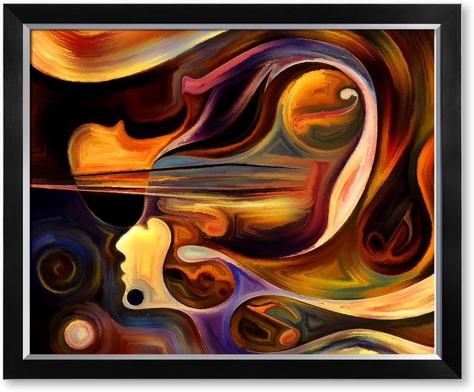 DECORARTS - Abstract Art( Inner Melody series), Giclee Prints abstract modern canvas wall art for Wall Decor. 30x24", Framed Size: 33x27"