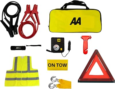 AA Vehicle Breakdown Safety Kit Plus AA5618 Tyre Inflator Torch Warning Triangle