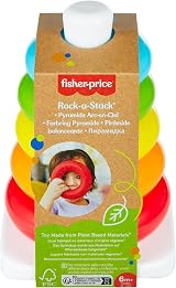 Fisher-Price Rock-a-Stack Baby Toy Plant-Based Rings Classic Stacking view 6