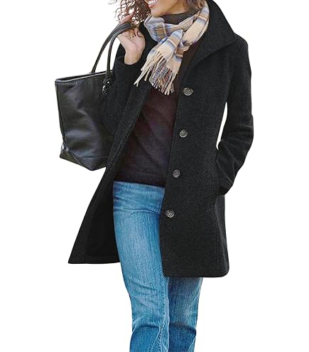 Amazon.com: BGSD Women Piper Wool Blend Hooded Short Walking Pea