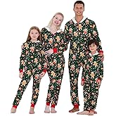 WISHU Matching Christmas Onesie Pajamas for Family, Hooded Cute Christmas PJs, Xmas Holiday sleepwear for Couples and Adult