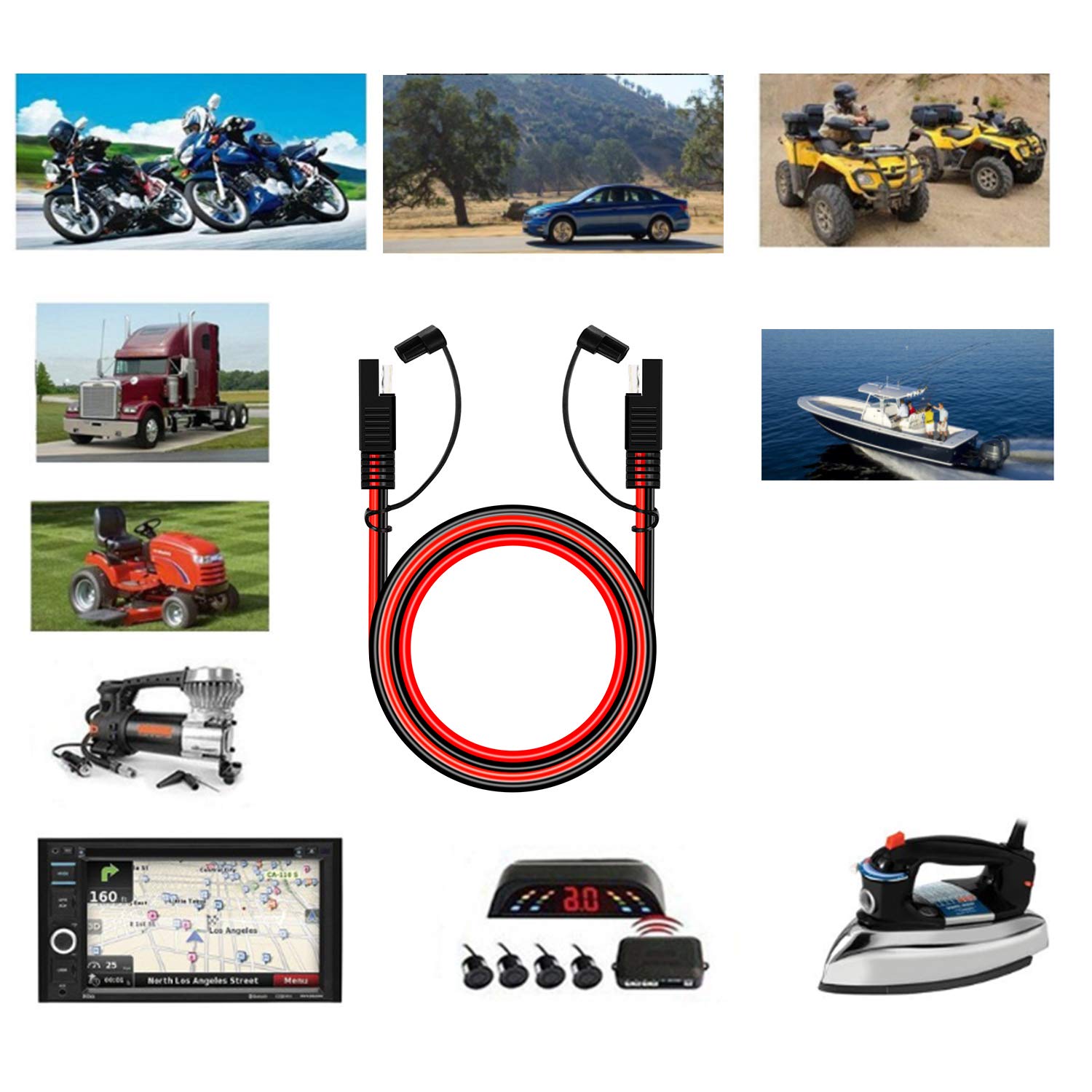 Jump Starters, Battery Chargers & Portable Power AYECEHI 14AWG SAE to