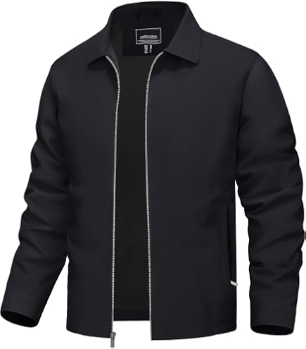 TBMPOY Men's Lightweight Jackets Casual Windbreaker Stylish Light