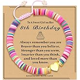 Nebubag Happy Birthday Bracelets Gifts for 8-12 Year Old Girls,Heart Charm Bracelets Gifts for Teen Girls Unique Birthday Gifts for Daughter Granddaughter Niece Sister Friends