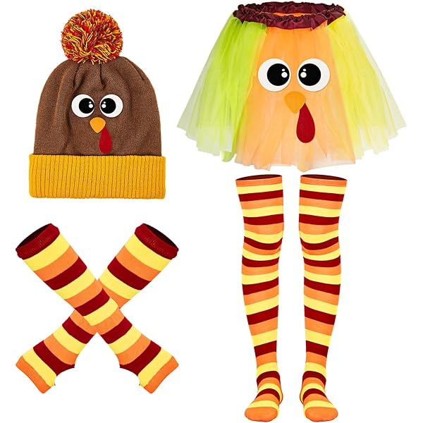 KUIRAN Juego De 4 Piezas De Disfraz De Halloween Para Mujeres Adultas: Poncho De Disfraz De Calabaza, Bolsa De Caramelos, Diadema De Calabaza Y Medias De Nailon A Rayas Para Fiesta