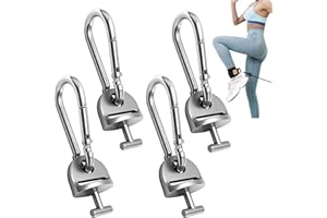 AMTHKNO 4 Pair T Lock Adapter W/Snap Hooks for Tonal Accessories, Tonal Accessory Shelf and Tonal Gym Shelf & Cable Machine Accessories (Only T Lock Adapter W/Snap Hooks)