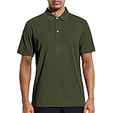 MIER Men's Quick Dry Polo Shirts Polyester Casual Collared Tennis Shirts, Moisture-Wicking, Short Sleeve