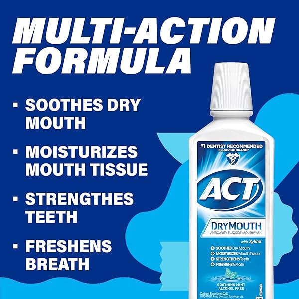ACT TOTAL CARE DRY SOOTHING MOUTHWASH, MINT, 18 OZ.