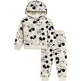 Disney Mickey Mouse Christmas Fleece Pullover Hoodie & Jogger Pants Outfit Set Newborn to Big Kid Sizes (0-3 Months - 14-16)