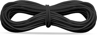 Realm Elastic Cord Black White 1mm 1.5mm 2mm 3mm for Jewellery Masks Hats 10m