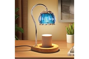 Gr8Gardens Candle Warmer Lamp with Timer, Adjustable Dimmable Candle Warmer Light, Small & Large Jar Fragrance Candle Holders for Home Decoration Gift for Women,Blue