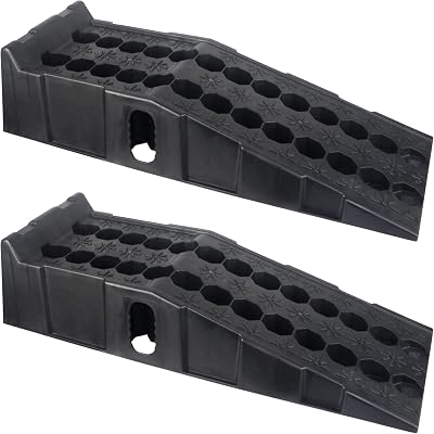 DAYUAN 2 Pcs 7 Ton Plastic Car Ramps Heavy Duty Garage Ramps