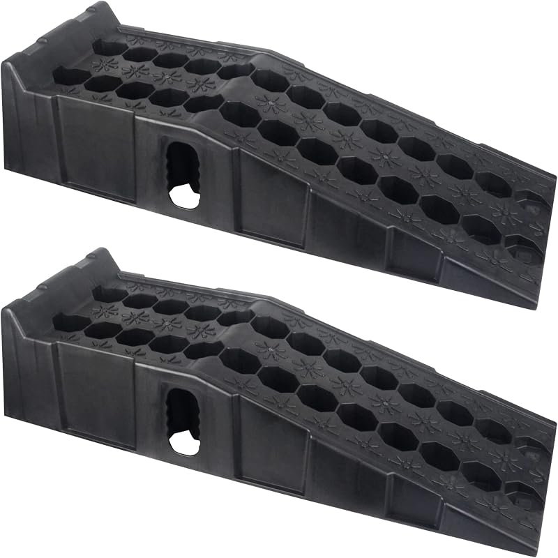 DAYUAN 2 Pcs 7 Ton Plastic Car Ramps Heavy Duty Garage Ramps