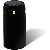 PVC Heat Shrink Capsules with Tear tab I Suitable for Wine Bottles I Elegant Matte Black Premium Quality Shrink Bottle Sleeve