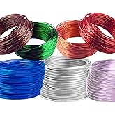 7Rolls Jewelry Wire Craft Wire Jewelry Making, 7Colors Each Color 66.91 FT Metal Wire Armature Bendable Wire for Jewelry Making,Craft, Beading, Carving, Gardening, DIY Craft Beaded Flowers (18Gauge)