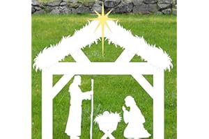 WOODWORKERSWORKSHOP A Woodworking Paper Pattern to make this 6ft tall 6ft wide Nativity Scene Yard Art Scene - You Make From One Sheet of Plywood