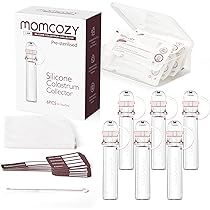 Kit De 6 Collecteurs De Colostrum 6ml En Silicone - Récipients De Stockage Et Brosse De Nettoyage