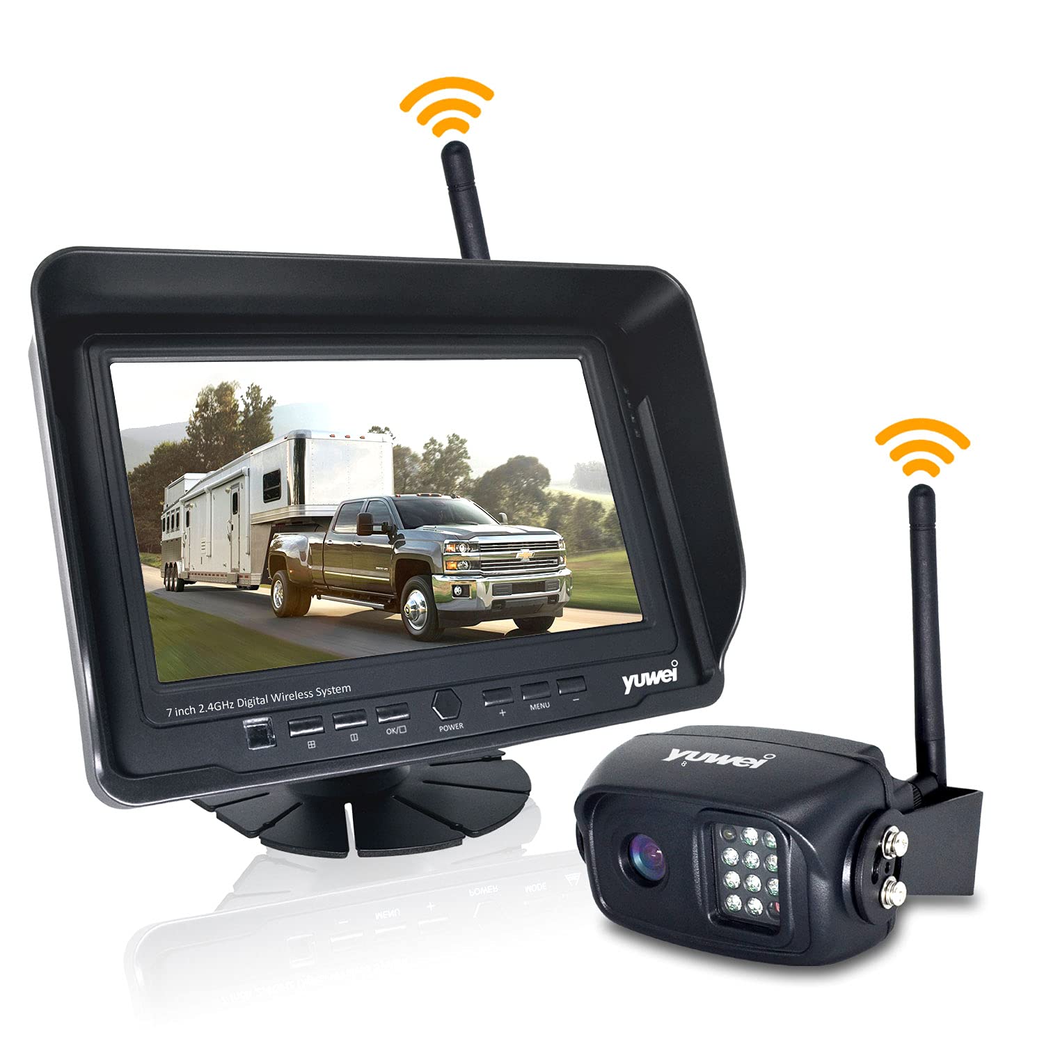 Photo 1 of 1080P Wireless Backup Camera System for RV, Trucks & Trailers – 7” HD Monitor, Stable Digital Signal up to 980ft, IP69 Waterproof Rear View Camera with Night Vision, Easy Install Kit