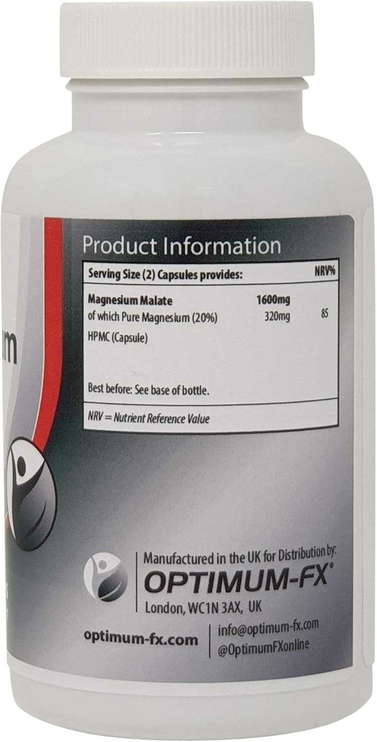 Magnesium Malate Capsules Not Tablets Bioavailable Mineral Supplement Easy to Take - Image 5